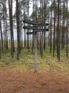 Vägvisare vandringsleder store mosse nationalpark