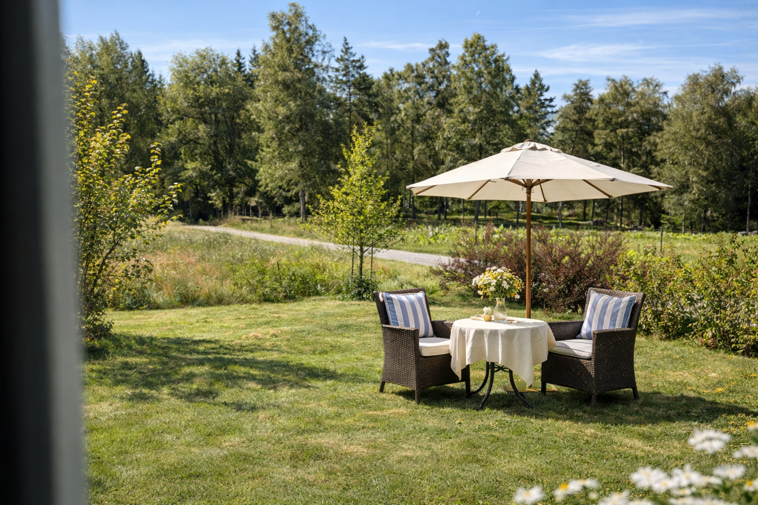 Gamla torpet utsikt fönster